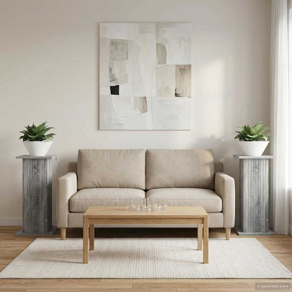 Supporto per piante 2 pcs Grigio Sonoma 30,5 x 30 x 60,5 cm | homemem39