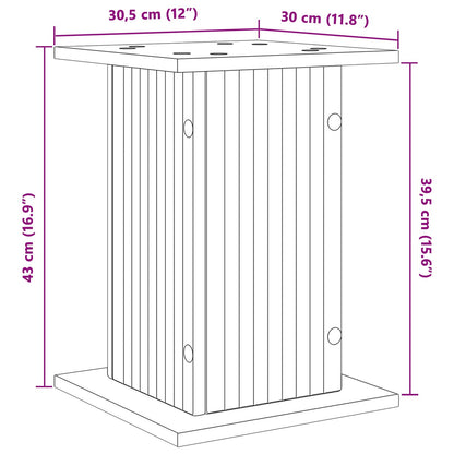 Supporto per piante 2 pz Grigio Cemento 30,5 x 30 x 43 cm