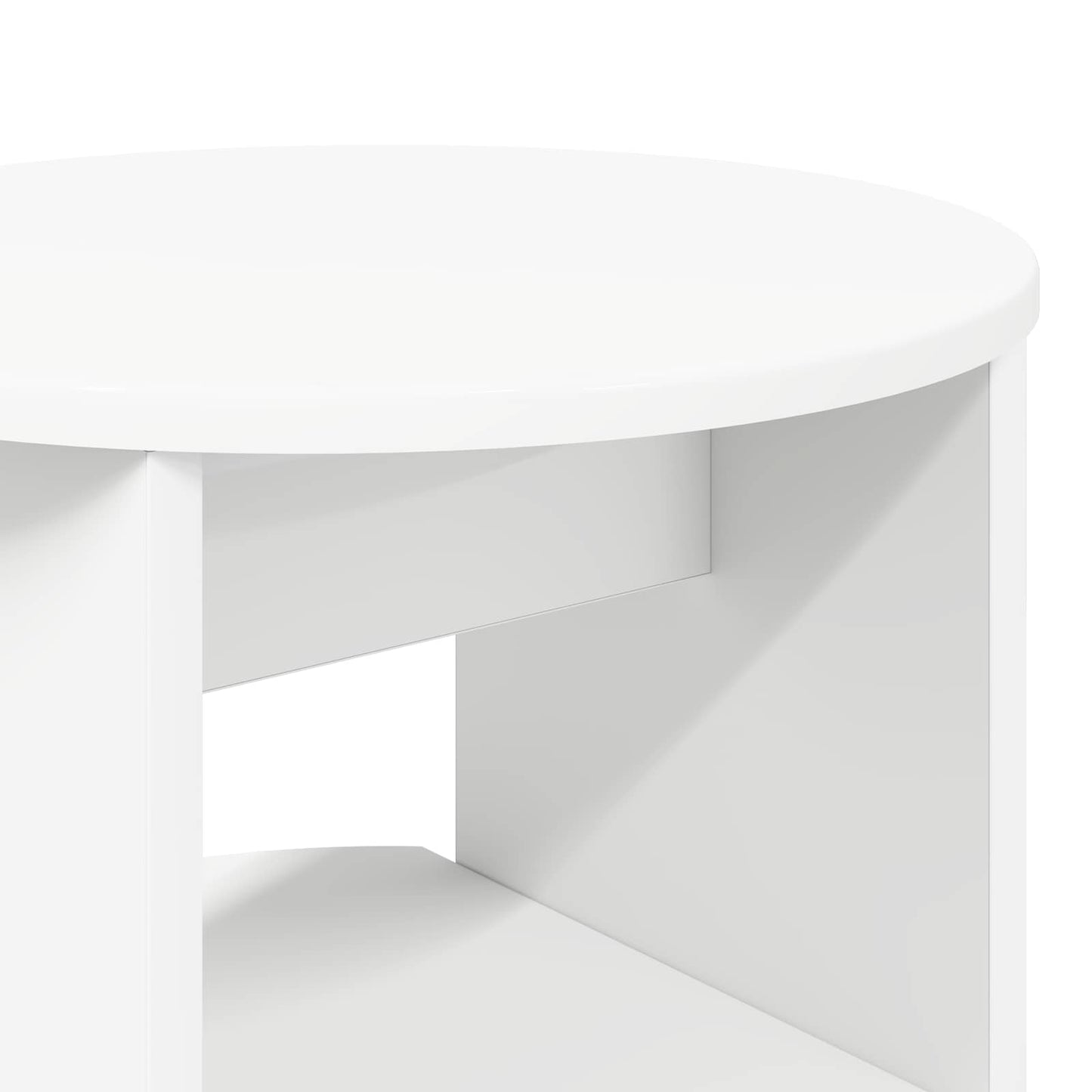 Mobile laterale Bianco Ø40 x 50 cm Legno ingegnerizzato | homemem39