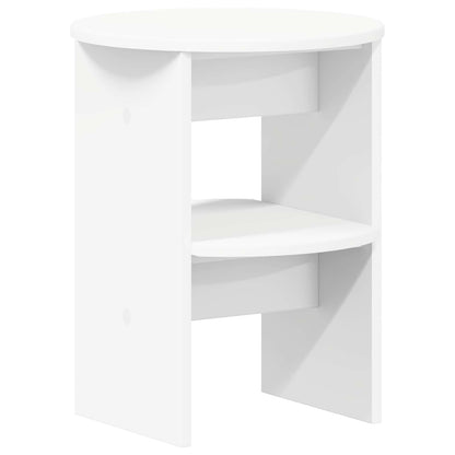 Mobile laterale 2 pcs Bianco Ø40 x 50 cm Legno ingegnerizzato