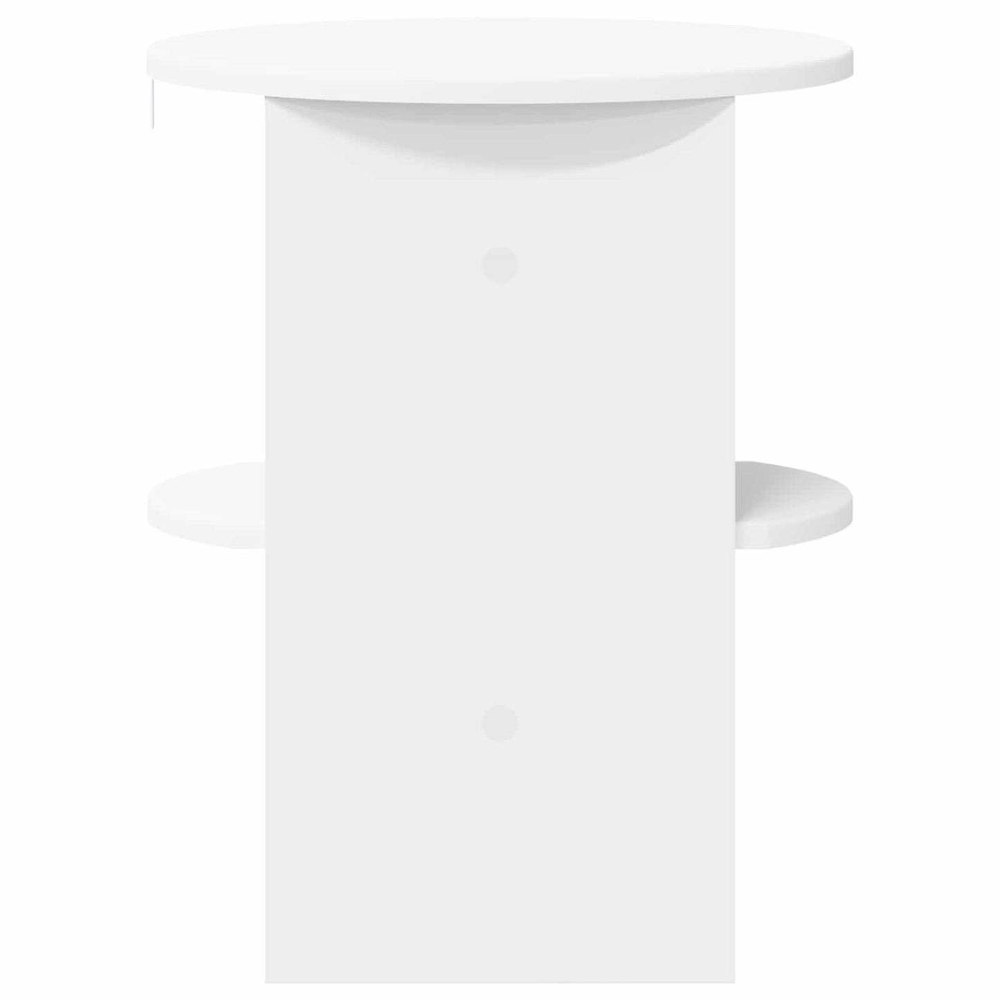 Mobile laterale 2 pcs Bianco Ø40 x 50 cm Legno ingegnerizzato