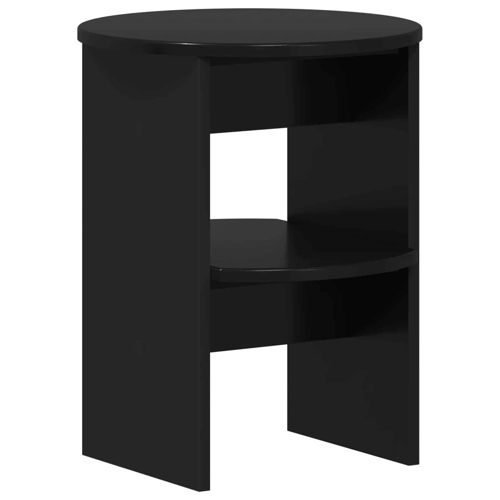 Mobile laterale Nero Ø40 x 50 cm Legno ingegnerizzato | homemem39