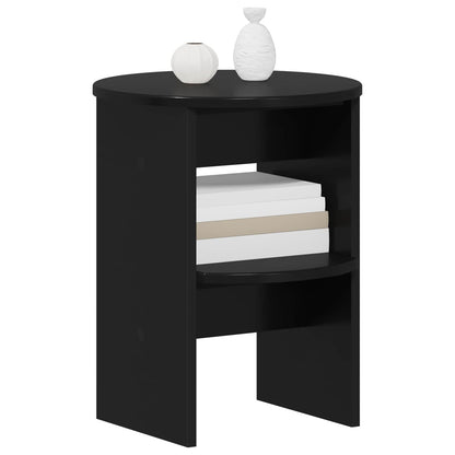 Mobile laterale Nero Ø40 x 50 cm Legno ingegnerizzato | homemem39