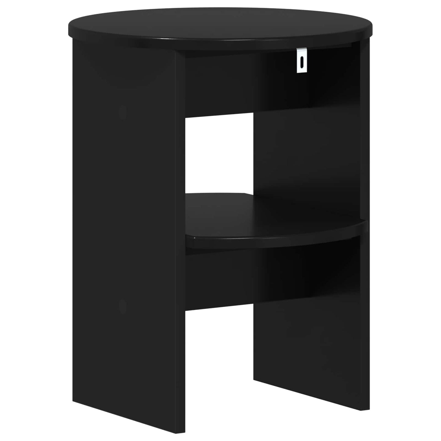 Mobile laterale 2 pcs Nero Ø40 x 50 cm Legno ingegnerizzato