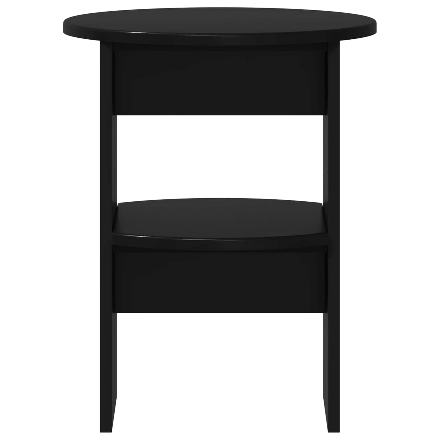 Mobile laterale 2 pcs Nero Ø40 x 50 cm Legno ingegnerizzato
