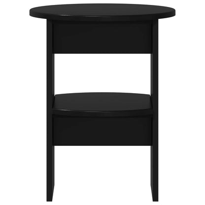 Mobile laterale 2 pcs Nero Ø40 x 50 cm Legno ingegnerizzato