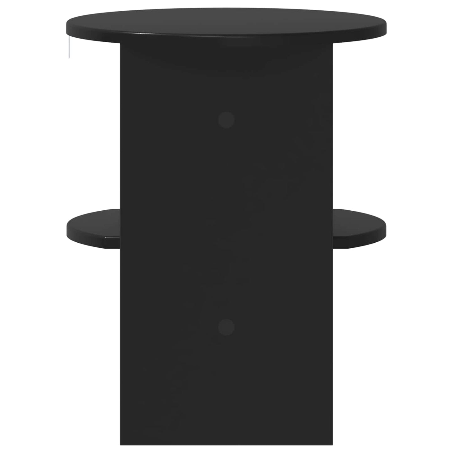Mobile laterale 2 pcs Nero Ø40 x 50 cm Legno ingegnerizzato