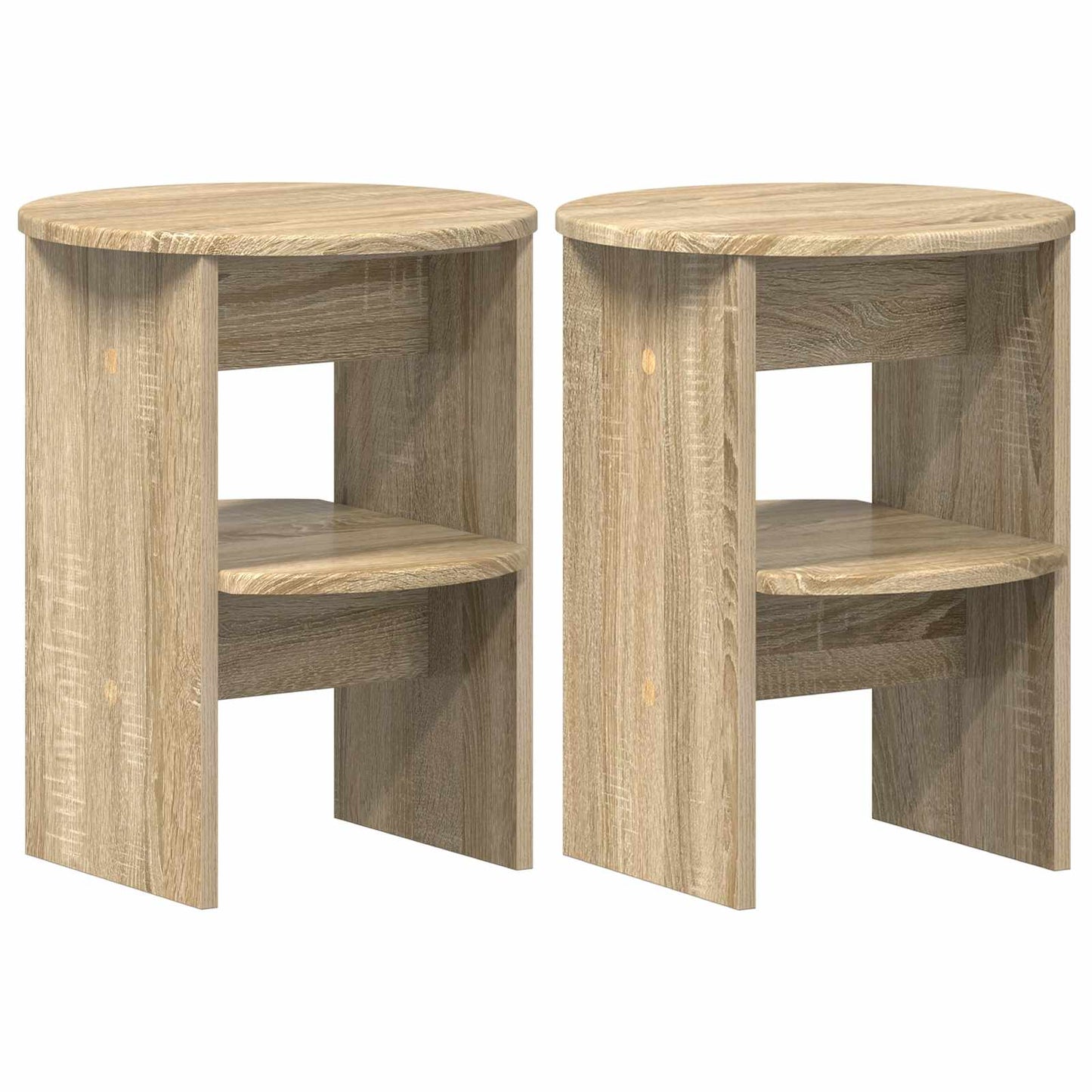 Mobile laterale 2 pcs Rovere Sonoma Ø40 x 50 cm