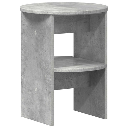 Mobile laterale Grigio Cemento Ø40 x 50 cm Legno ingegnerizzato