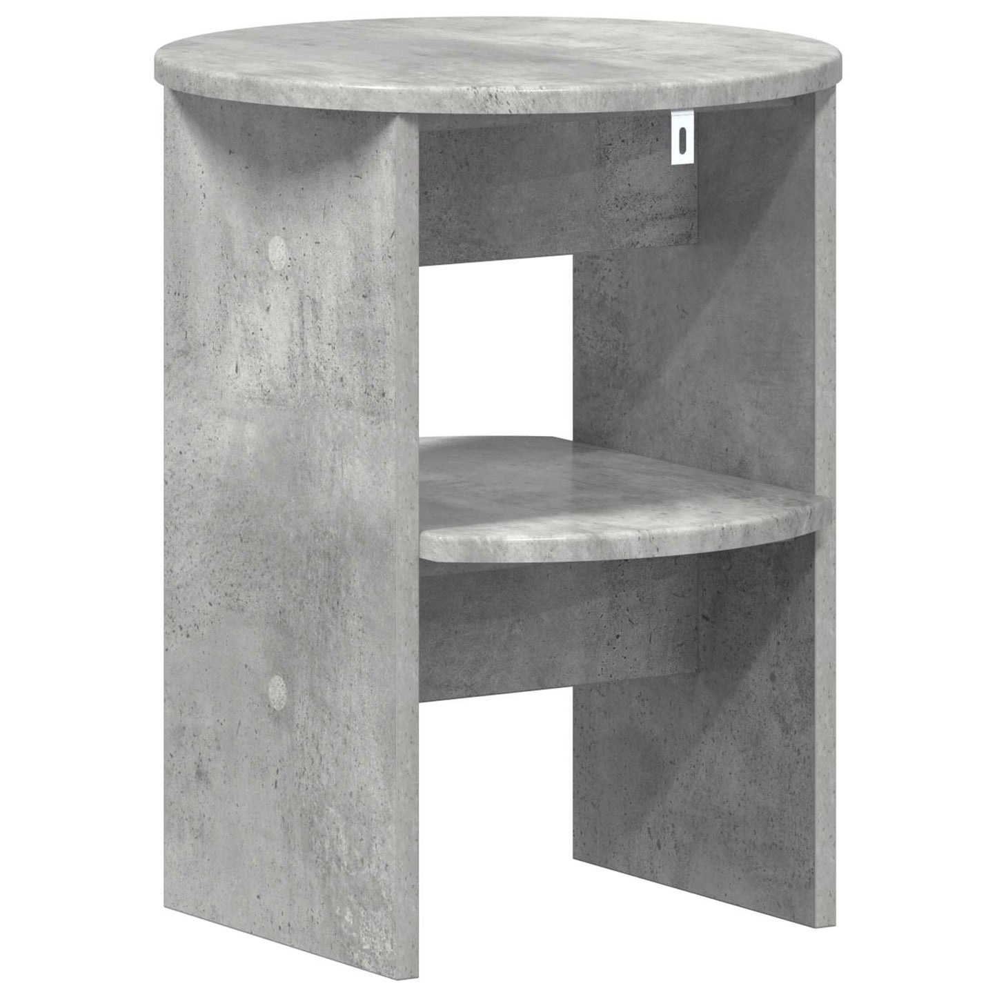 Mobile laterale Grigio Cemento Ø40 x 50 cm Legno ingegnerizzato