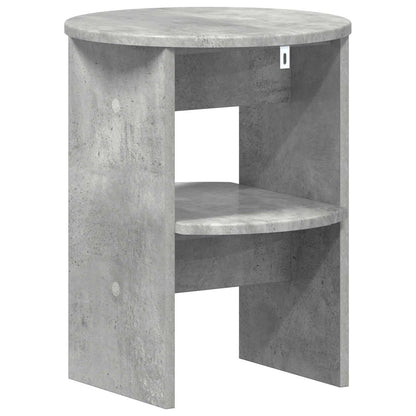 Mobile laterale Grigio Cemento Ø40 x 50 cm Legno ingegnerizzato