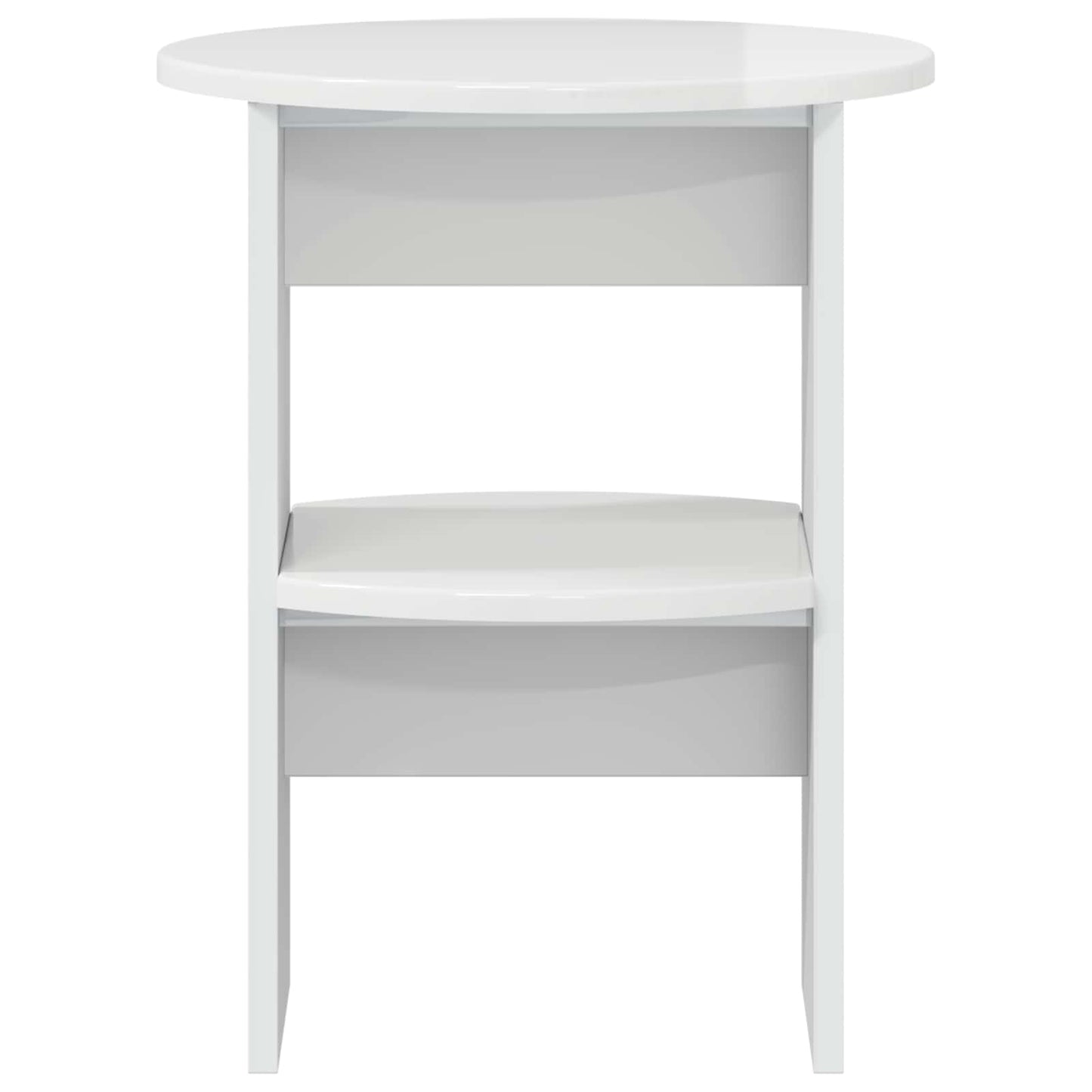 Mobile laterale 2 pz Bianco Lucido Ø40 x 50 cm