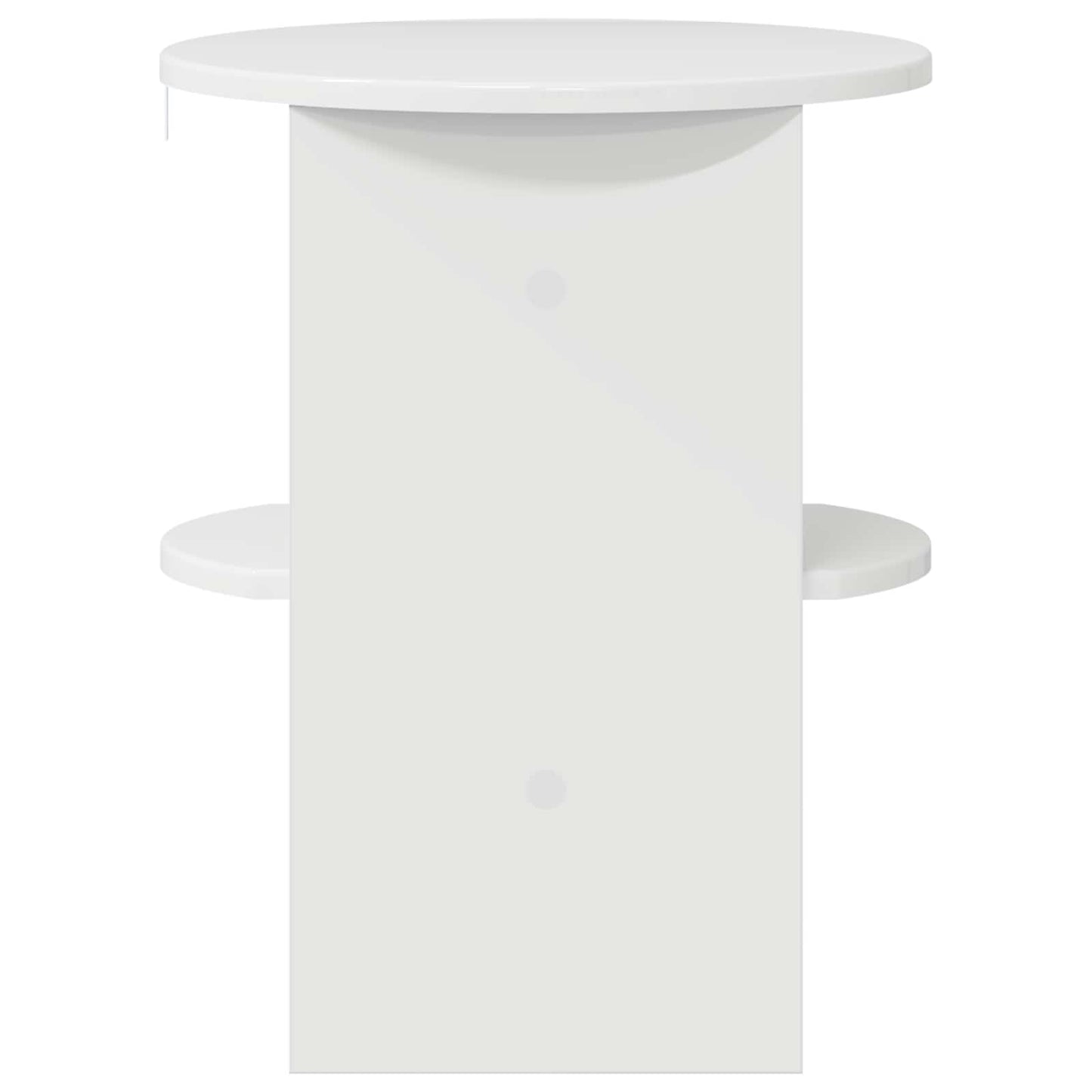 Mobile laterale 2 pcs Bianco Lucido Ø40 x 50 cm