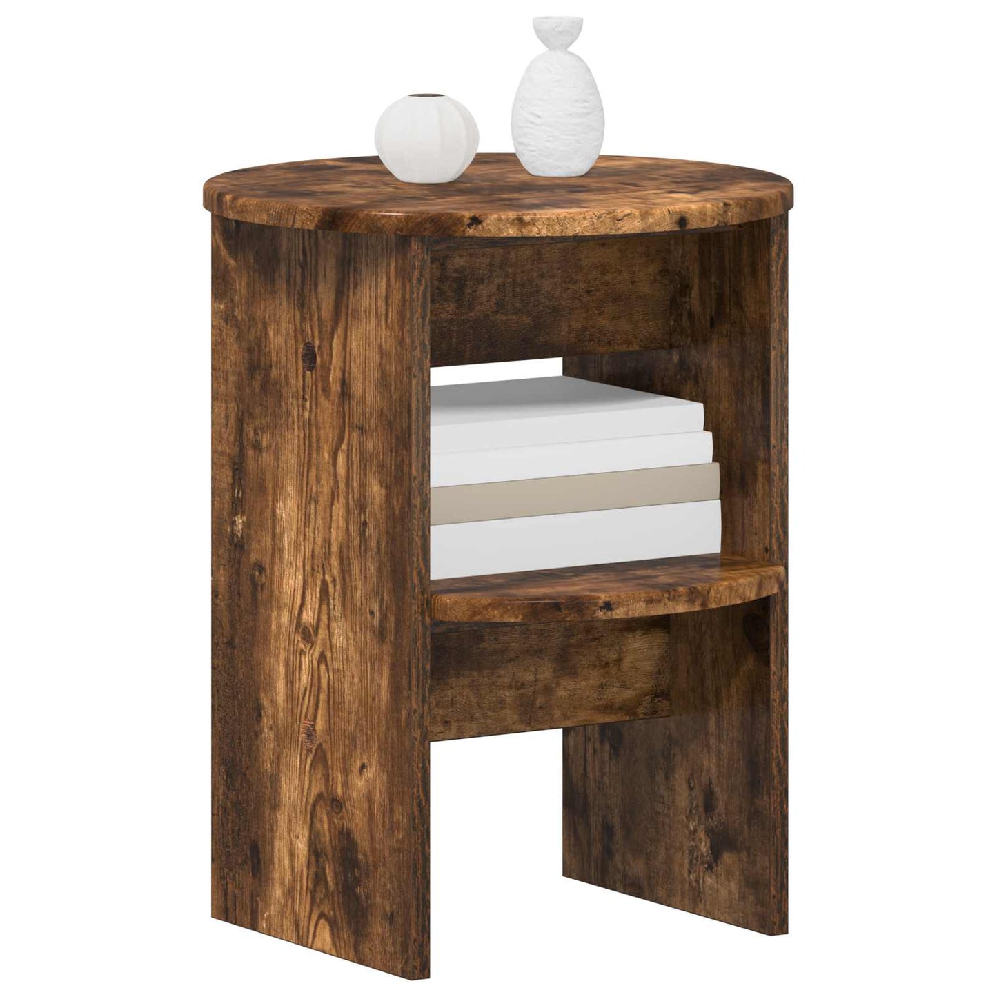 Mobile laterale 2 pcs Quercia Affumicata Ø40 x 50 cm