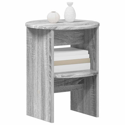 Mobile laterale Sonoma grigia Ø40 x 50 cm Legno ingegnerizzato