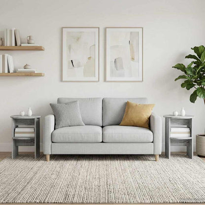 Mobile laterale 2 pcs Sonoma grigia Ø40 x 50 cm