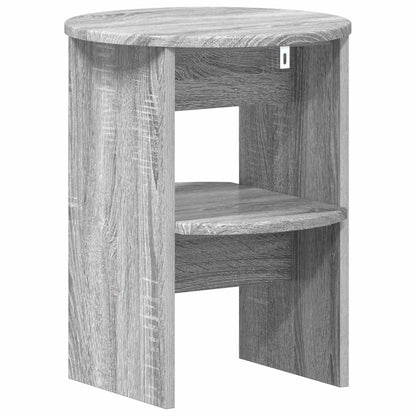 Mobile laterale 2 pz Sonoma grigia Ø40 x 50 cm