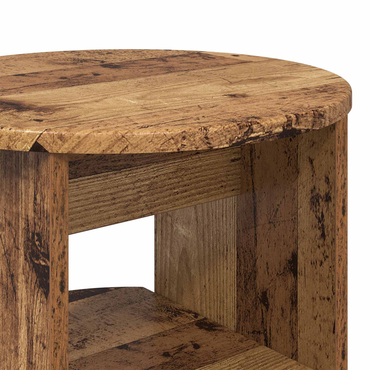 Mobile laterale 2 pz Legno vecchio Ø40 x 50 cm