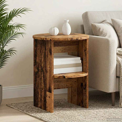 Mobile laterale 2 pcs Legno vecchio Ø40 x 50 cm