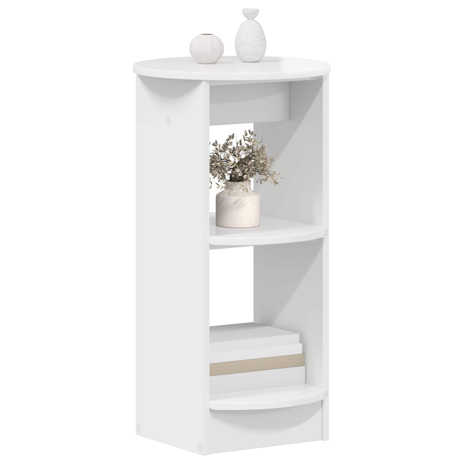 Mobile laterale Bianco Lucido Legno ingegnerizzato | homemem39