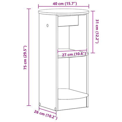 Mobile laterale Legno vecchio 40 x 40 x 75 cm | homemem39