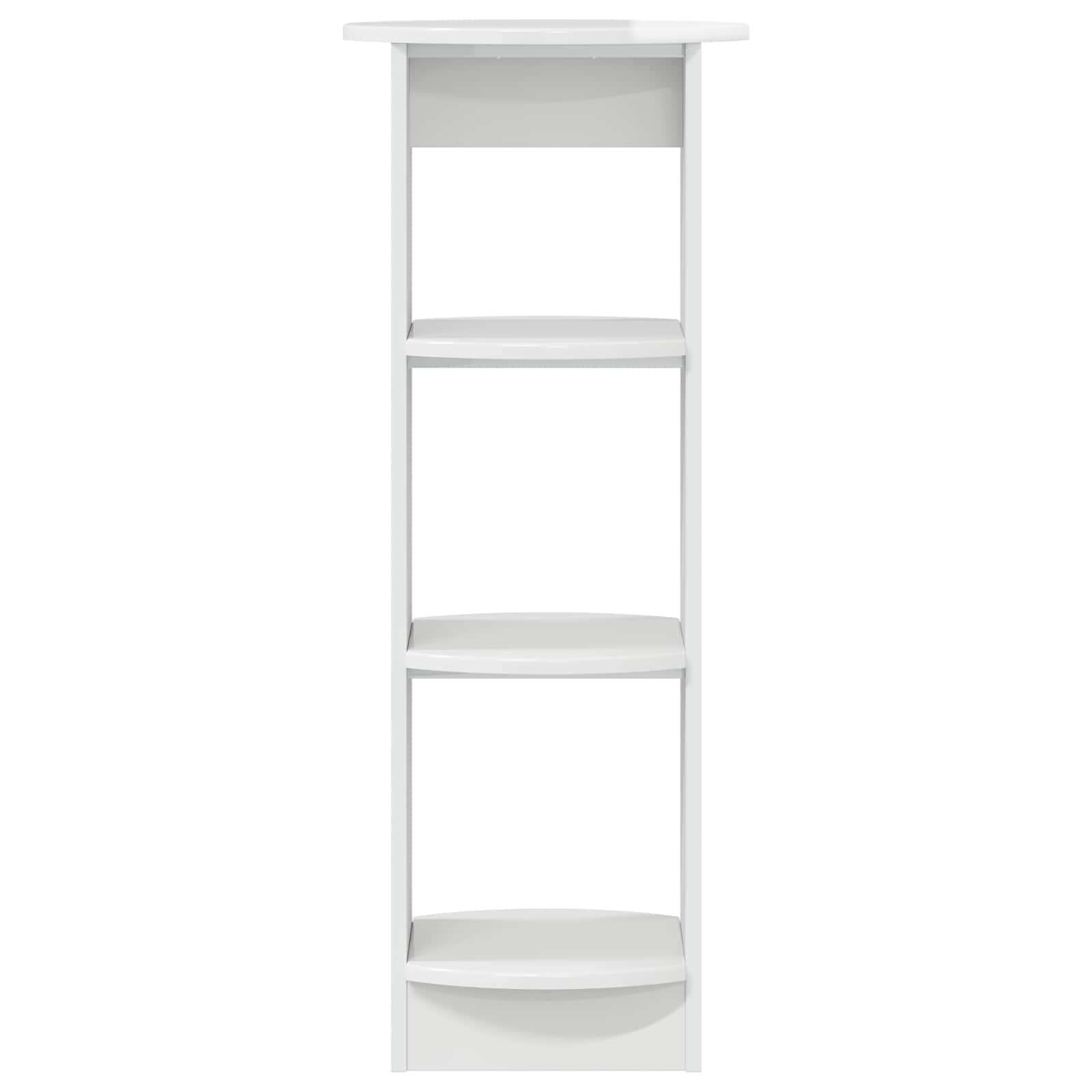 Mobile laterale Bianco Lucido 40 x 40 x 100 cm | homemem39