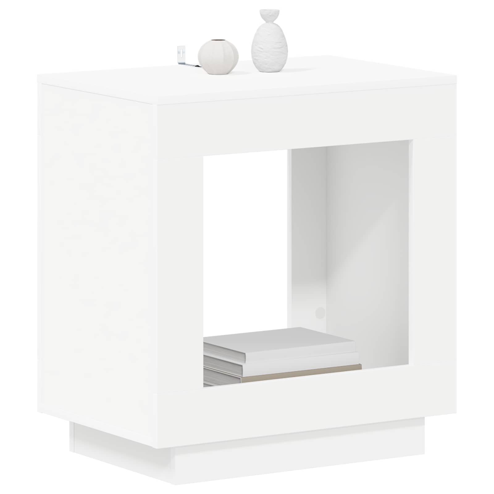 Tavolo laterale Bianco 60 x 40 x 65 cm Legno ingegnerizzato | homemem39