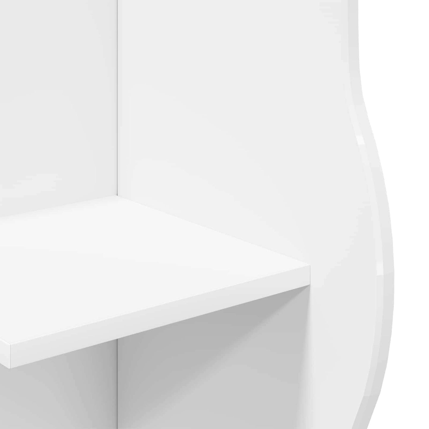 Mensola angolare Bianco 34 x 33 x 102 cm Legno ingegnerizzato