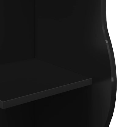 Mensola angolare Nero 34 x 33 x 102 cm Legno ingegnerizzato | homemem39