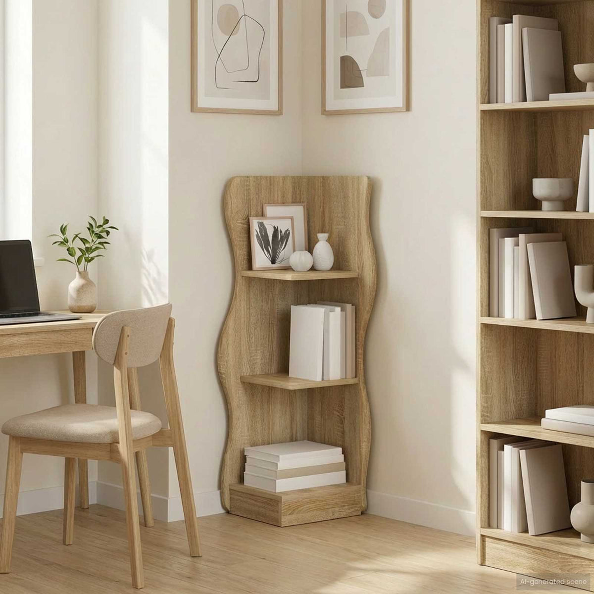 Mensola angolare Rovere Sonoma 34 x 33 x 102 cm - homemem39