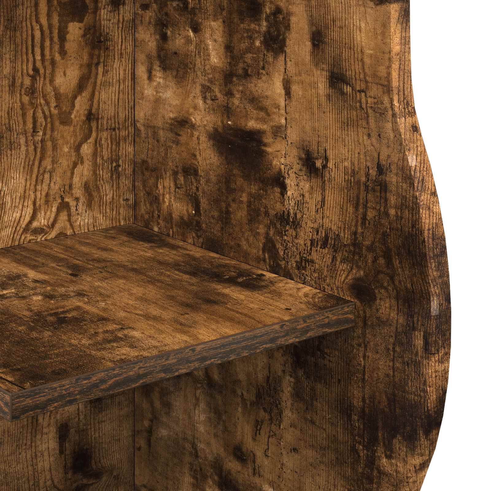 Mensola angolare con lo scaffale Rovere Fumo 34 x 33 x 102 cm | homemem39