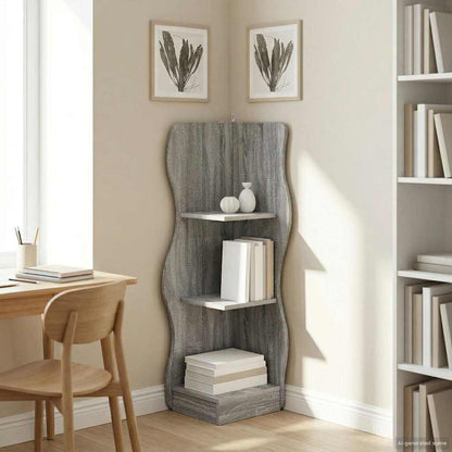 Mensola angolare Grigio Sonoma 34 x 33 x 102 cm - homemem39