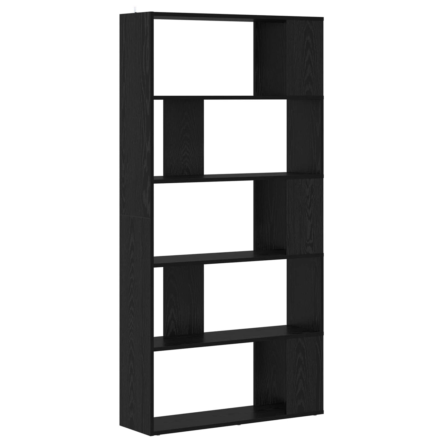 Armadio per Libri Rovere Nero 80 x 24 x 159 cm
