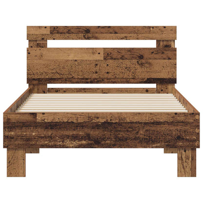 Struttura del letto con testiera Legno vecchio 98.5 x 200 cm