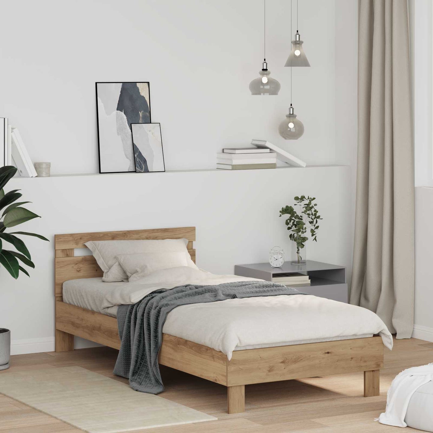 Struttura del letto Rovere artigianale 98.5 x 200 cm | homemem39