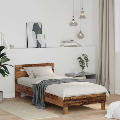 Struttura del letto Legno vecchio 75 x 190 cm Legno multistrato | homemem39