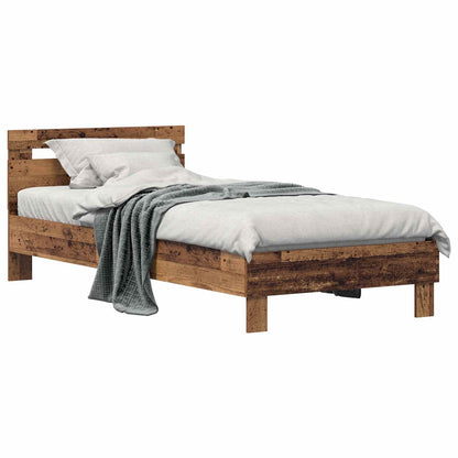 Struttura del letto Legno vecchio 75 x 190 cm Legno multistrato | homemem39