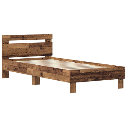 Struttura del letto Legno vecchio 75 x 190 cm Legno multistrato | homemem39