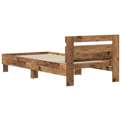 Struttura del letto Legno vecchio 75 x 190 cm Legno multistrato | homemem39