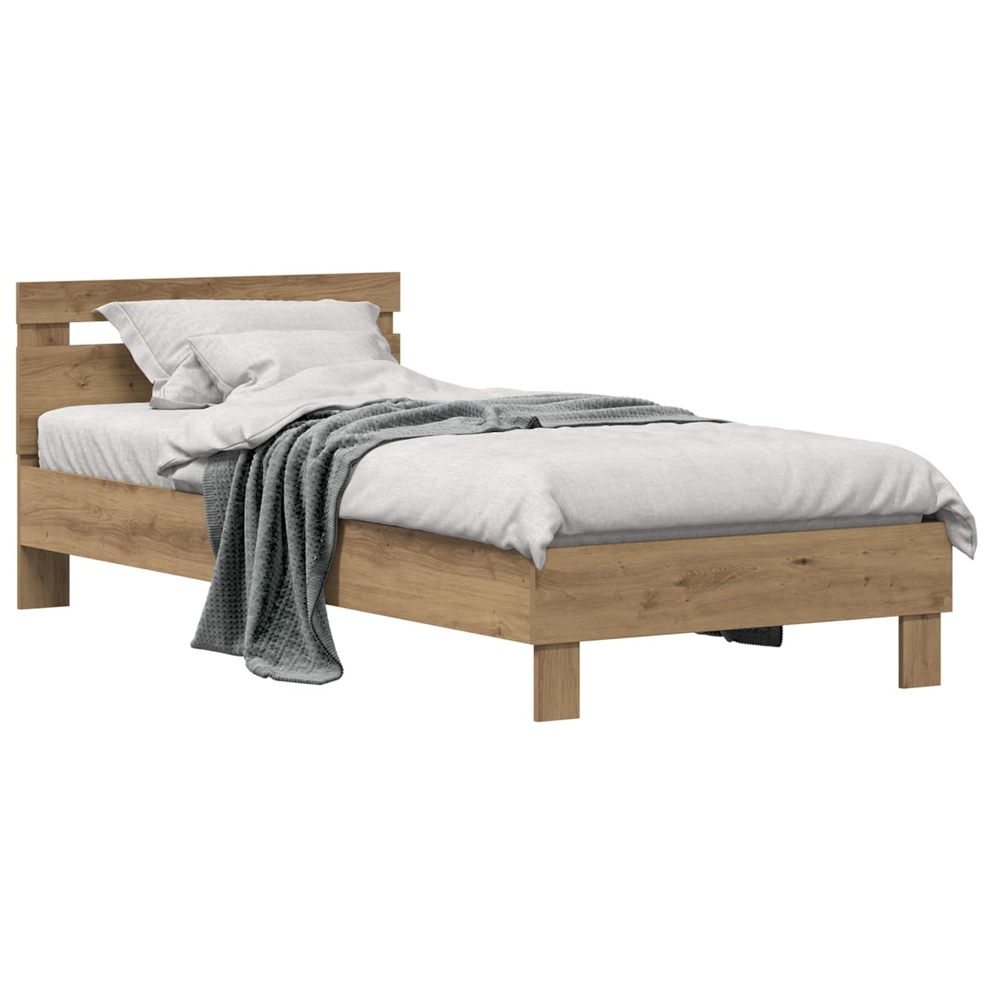 Struttura del letto Rovere artigianale 75 x 190 cm | homemem39