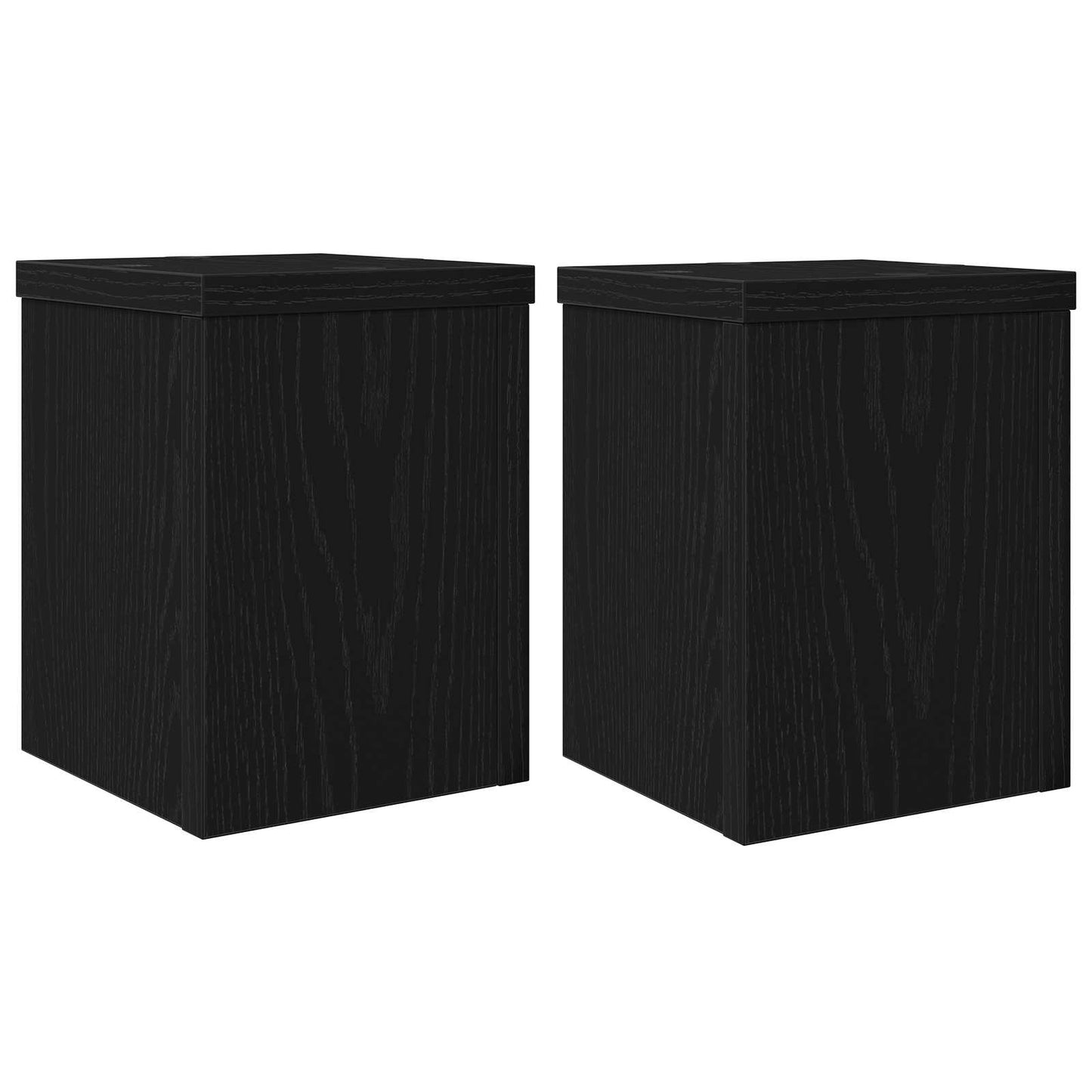 Supporto per piante 2 pcs Rovere Nero 15 x 15 x 20 cm