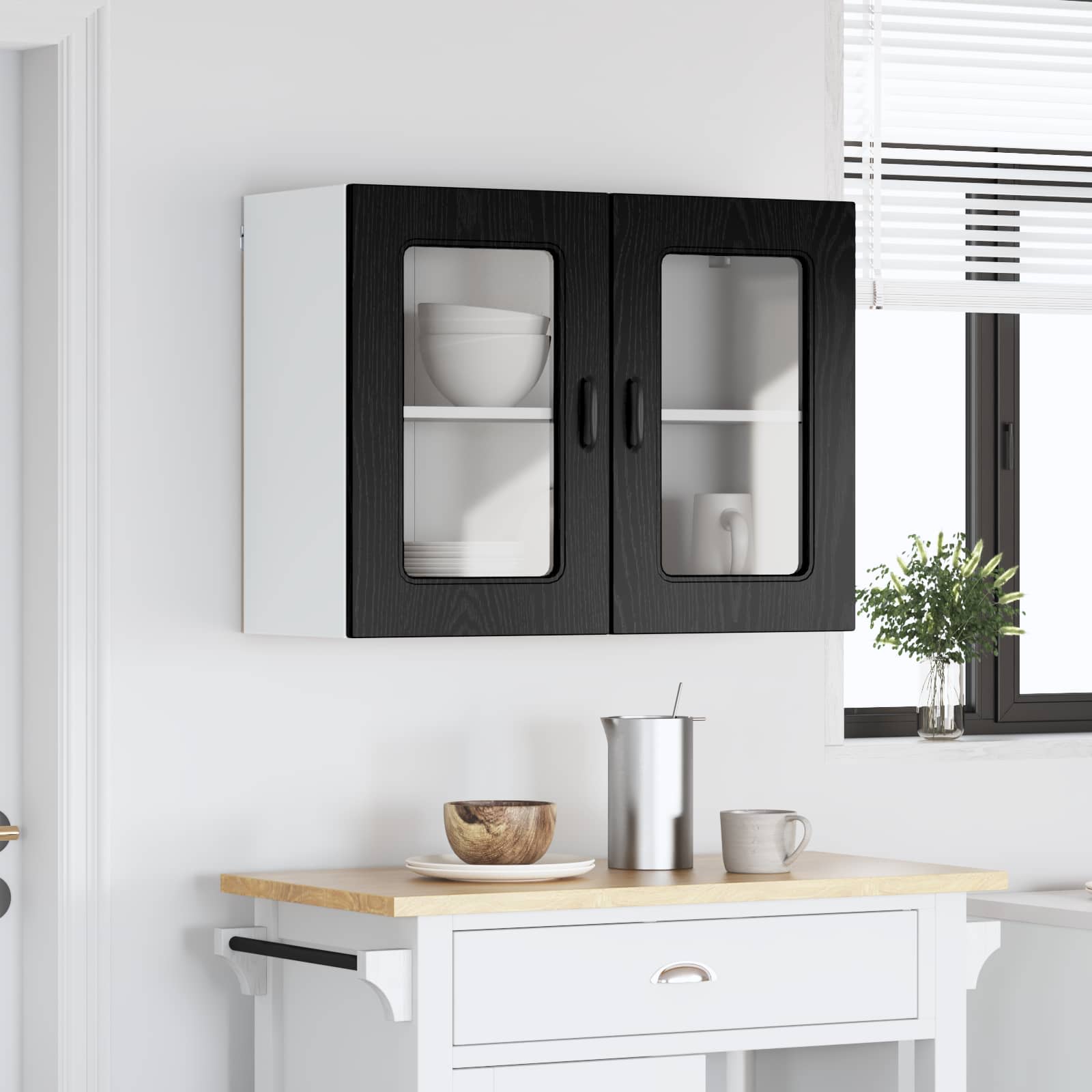 Pannello lavastoviglie Kalmar Rovere Nero 80 x 31 x 60 cm | homemem39