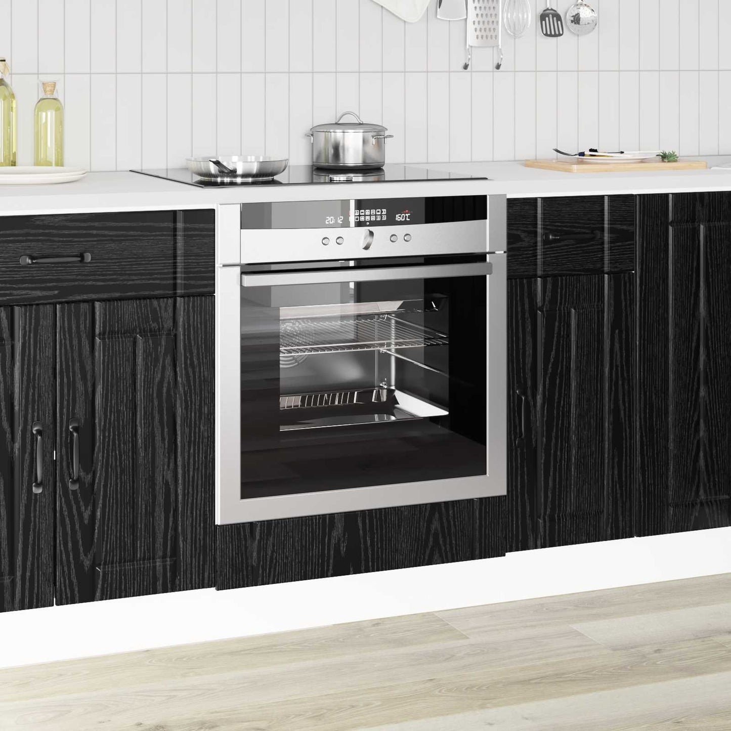 Pannello lavastoviglie Lucca Rovere Nero 60 x 46 x 81,5 cm | homemem39