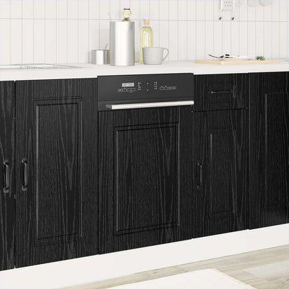 Pannello lavastoviglie PORTO Rovere Nero 45 x 1,5 x 57 cm