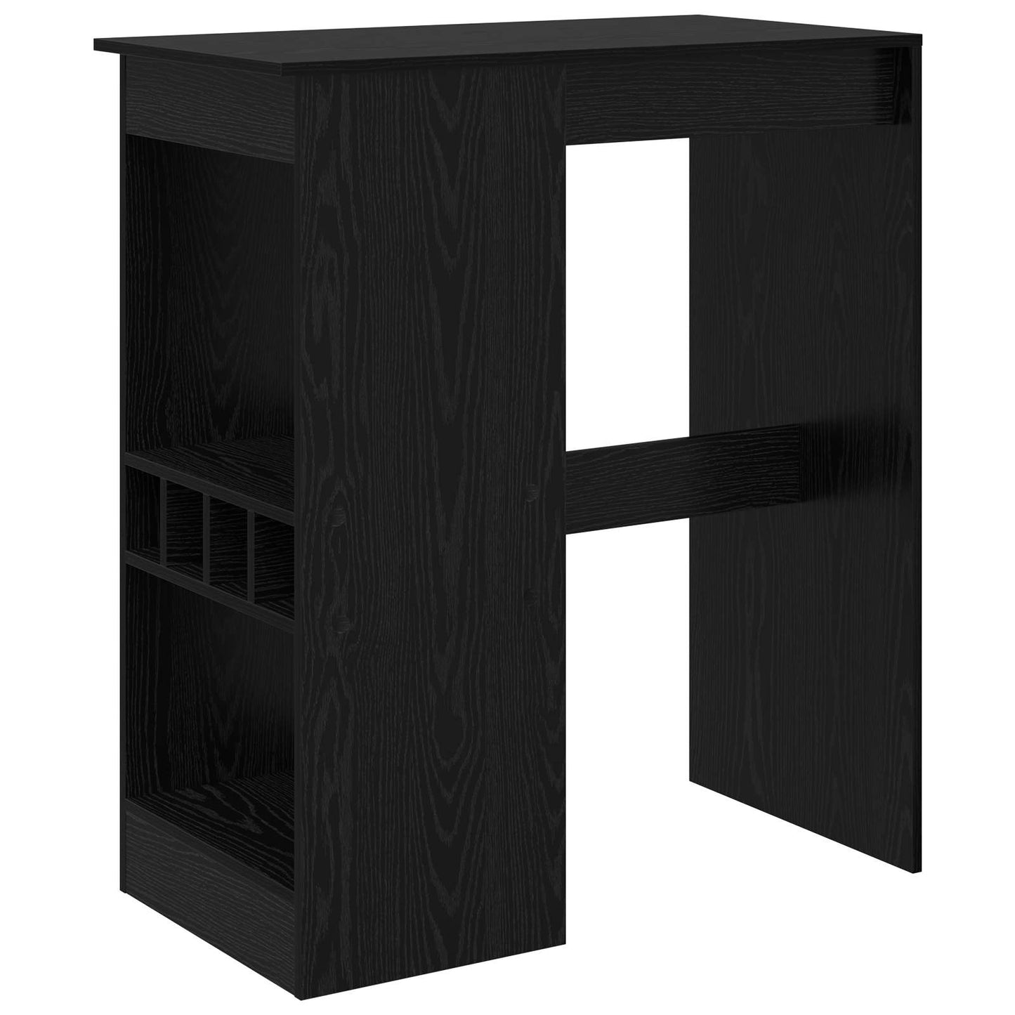 Tavolo da bar con lo scaffale Rovere Nero 90 x 47.5 x 103.5 cm