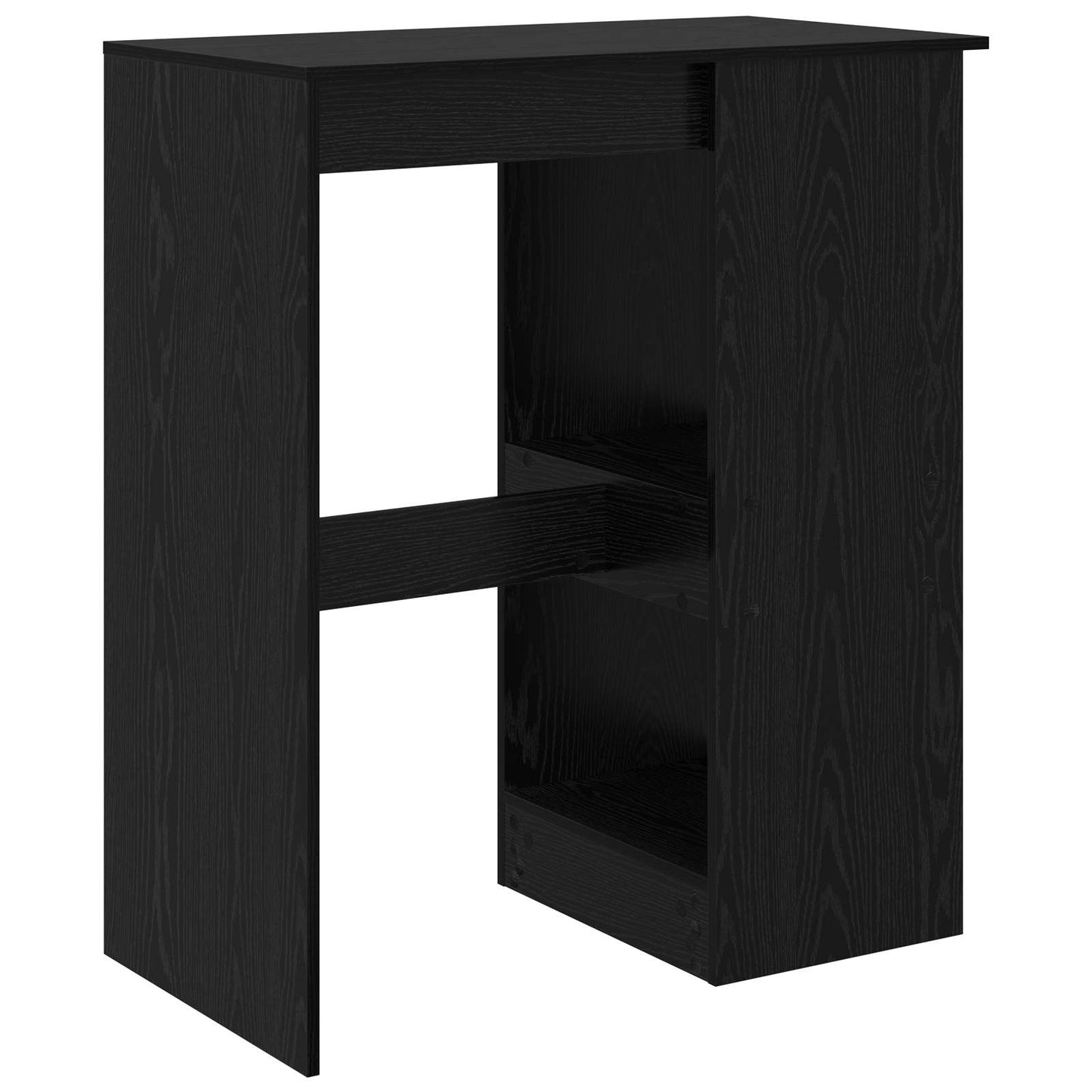 Tavolo da bar con lo scaffale Rovere Nero 90 x 47.5 x 103.5 cm