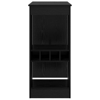 Tavolo da bar con lo scaffale Rovere Nero 90 x 47.5 x 103.5 cm