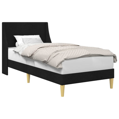 Struttura del letto Tinta unita Nero 90 x 200 cm Tessuto | homemem39
