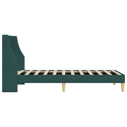 Struttura del letto Tinta unita Verde Scuro 90 x 200 cm Tessuto | homemem39