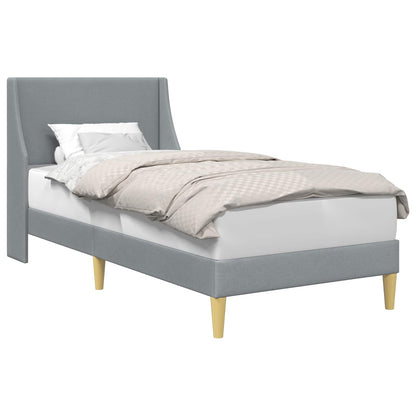 Struttura del letto Grigio chiaro 100 x 200 cm Tessuto | homemem39